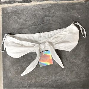 Missguided Petite Tie Front Jersey Top Summer Elastic Stretch NWT